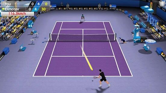 Скачать бесплатно Теннис пальцем 3D - Tennis [Мод много монет] 1.8.1 - RU apk на Андроид