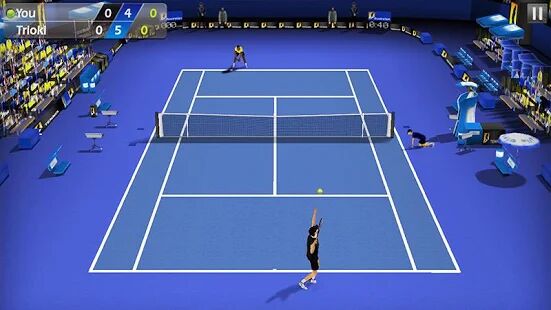 Скачать бесплатно Теннис пальцем 3D - Tennis [Мод много монет] 1.8.1 - RU apk на Андроид