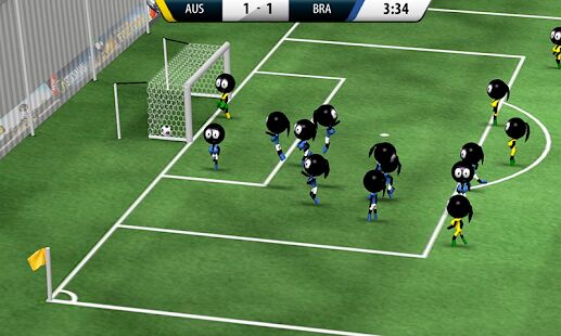 Скачать бесплатно Stickman Soccer 2016 [Мод открытые покупки] 1.5.2 - Русская версия apk на Андроид