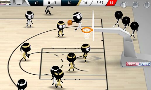 Скачать бесплатно Stickman Basketball 2017 [Мод много денег] 1.1.5 - RUS apk на Андроид