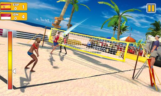 Скачать бесплатно Пляжный волейбол 3D [Мод открытые уровни] 1.0.4 - RUS apk на Андроид