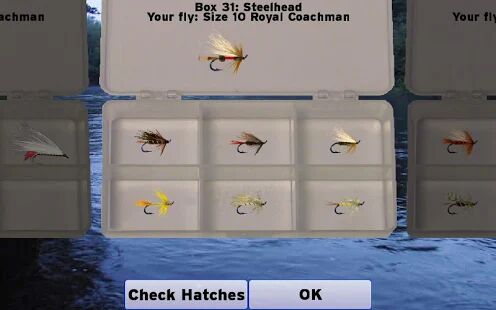 Скачать бесплатно Fly Fishing Simulator [Мод много монет] Зависит от устройства - Русская версия apk на Андроид