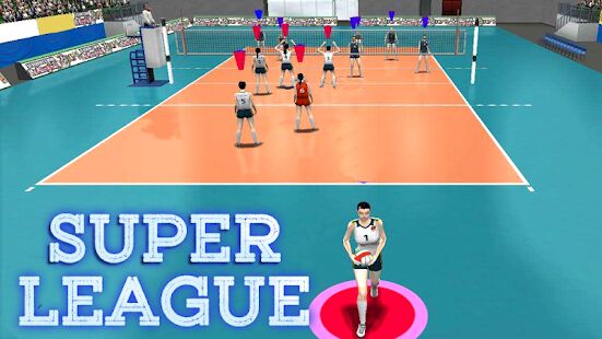 Скачать бесплатно Volleyball Super League [Мод открытые покупки] 1.1 - RUS apk на Андроид