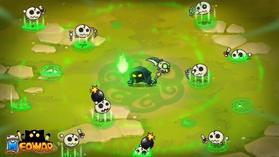 Скачать бесплатно Meowar - PvP Cat Merge Defense TD [Мод открытые уровни] 0.6.9.1 - RU apk на Андроид