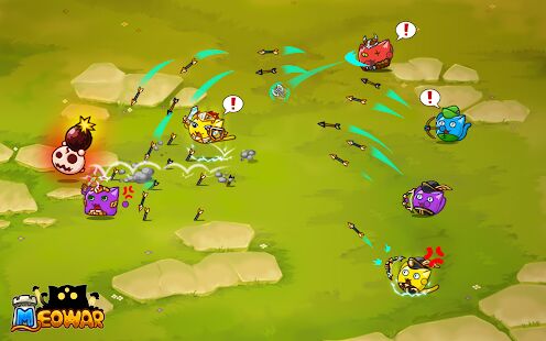 Скачать бесплатно Meowar - PvP Cat Merge Defense TD [Мод открытые уровни] 0.6.9.1 - RU apk на Андроид