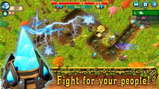 Скачать бесплатно Fantasy Realm TD: Tower Defense Game [Мод открытые уровни] 1.30 - RU apk на Андроид