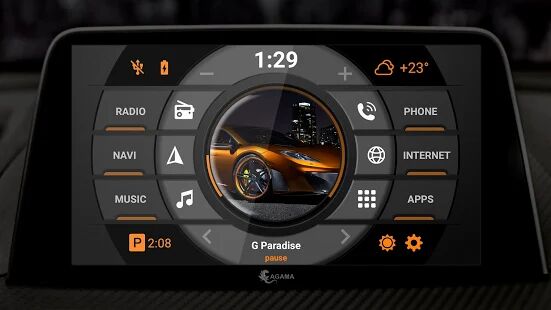 Скачать бесплатно AGAMA Car Launcher [Открты функции] 2.8.1 - Русская версия apk на Андроид