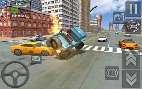 Скачать бесплатно Monster Truck Stunts Driving Simulator [Открты функции] 0.8 - RUS apk на Андроид