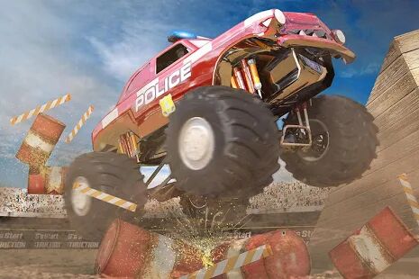 Скачать бесплатно US Police Monster Demolition Derby 2019 [Открты функции] 1.9 - RUS apk на Андроид