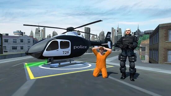 Скачать бесплатно Police Heli Prisoner Transport: Симулятор полетов [Максимальная] 1.0.8 - RUS apk на Андроид