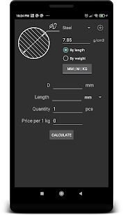 Скачать бесплатно Калькулятор веса металла [Открты функции] 3.2 - Русская версия apk на Андроид