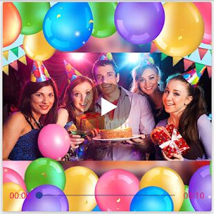 Скачать бесплатно Video de cumpleaños con musica y fotos [Без рекламы] 26.0 - Русская версия apk на Андроид