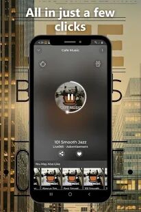 Скачать бесплатно Cafe Music [Открты функции] 2.1 - RU apk на Андроид