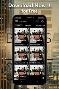 Скачать бесплатно Cafe Music [Открты функции] 2.1 - RU apk на Андроид