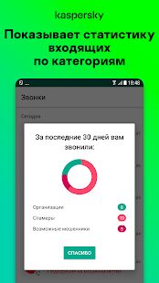 Скачать бесплатно Определитель номера, антиспам: Kaspersky Who Calls [Без рекламы] 1.26.0.67 - RU apk на Андроид