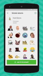 Скачать бесплатно Meme Stickers for WhatsApp [Все функции] 1.09 - RU apk на Андроид