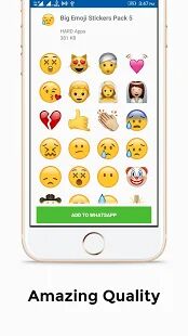 Скачать бесплатно Big Emoji & Memoji Stickers For Whatsapp [Открты функции] 1.0.43 - RU apk на Андроид