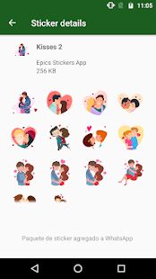 Скачать бесплатно Анимированные Стикеры WAstickerApps Kisses in Love [Открты функции] 5.0 - RU apk на Андроид