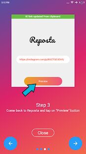 Скачать бесплатно Reposta - Repost for Instagram [Открты функции] 3.6 - Русская версия apk на Андроид