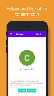 Скачать бесплатно Tikfans - Get followers, likes for Tik profiles [Полная] 6.1 - RU apk на Андроид